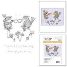 Spellbinders House Mouse Tea for Two Cling Rubber Stamp RSC-005