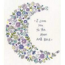 Bothy Threads Love You to the Moon Cross Stitch Kit by Kim Anderson XKA22