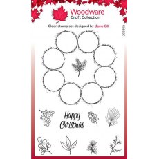 Woodware Clear Singles Bubble Circle 4 in x 6 in Stamp Set