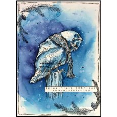 Katkin Krafts Wisdom Owl 6 in x 8 in Clear Stamp Set