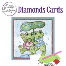 Dotty Designs Diamond Cards - Frogs With Umbrella DDDC1095