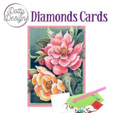 Dotty Designs Diamond Cards - Red And Yellow Flower DDDC1120