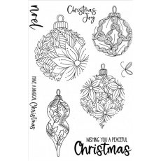 Julie Hickey Designs - Christmas Baubles A6 Stamp Set JH1074