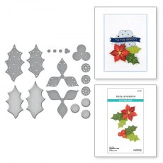 Spellbinders Stitched Poinsettia & Holly Etched Dies S4-1299