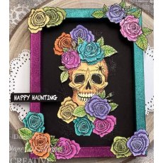 Woodware Clear Singles Skull & Roses 4 in x 6 in Stamp Set JGS842