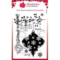 Woodware Clear Singles Winter Bauble 4 in x 6 in Stamp Set