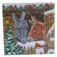 Craft Buddy "Winter Donkeys" Crystal Art Card 18x18cm CCK-XM137