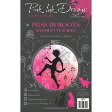 Pink Ink Designs Puss In Boots 6 in x 8 in Clear Stamp Set