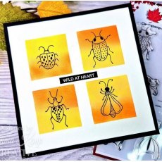Woodware Clear Singles Bug Doodles 4 in x 6 in Stamp Set