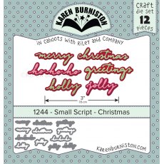 Karen Burniston Die Set - Small Script - Christmas 1244 PRE ORDER FOR 29/9