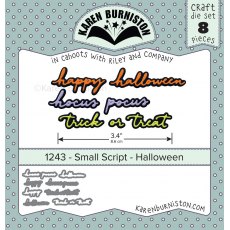 Karen Burniston Die Set - Small Script - Halloween 1243 PRE ORDER FOR 29/9