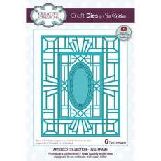 Creative Expressions Sue Wilson Art Deco Collection Oval Frame Craft Die