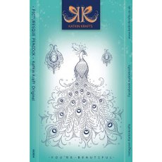 Katkin Krafts Picturesque Peacock 6 in x 8 in Clear Stamp Set