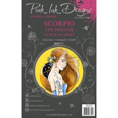 Pink Ink Designs Scorpio The Debater 6 in x 8 in Clear Stamp Set