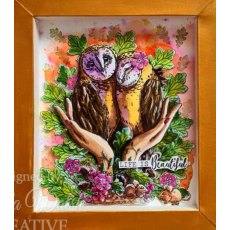Pink Ink Designs An Owl In The Hand 6 in x 8 in Clear Stamp Set