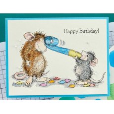 Spellbinders House Mouse Party Time! Cling Rubber Stamp Set RSC-009