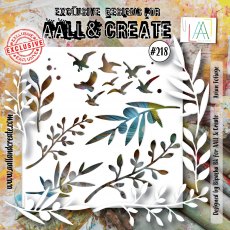 Aall & Create 6"X6" STENCIL - AVIAN FOLIAGE #218