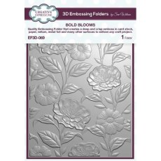 Creative Expressions Bold Blooms 5 in x 7 in 3D Embossing Folder