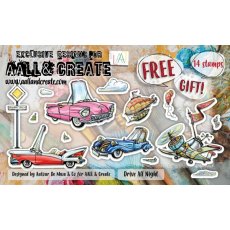 Aall & Create  A6 STAMP SET - DRIVE ALL NIGHT + 2 MORE -  FREE WHEN YOU SPEND £99 ON AALL