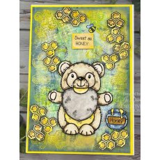 Woodware Clear Singles Honey Bear Gnome 4 in x 6 in Stamp
