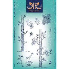 Katkin Krafts Bright Birds 6 in x 8 in Clear Stamp Set