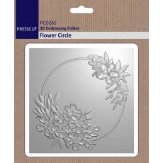 Presscut 3D Embossing Folder - Flower Circle PCD265