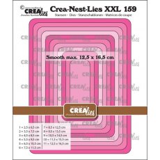 Crea-Nest-Lies XXL Dies no. 159, Rectangles With Rounded Corners, Smooth CLNestXXL159