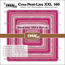 Crea-Nest-Lies XXL Dies no. 160, Squares With Rounded Corners, Stitchline CLNestXXL160