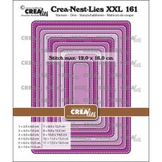 Crea-Nest-Lies XXL Dies no. 161, Rectangles With Rounded Corners, Stitchline CLNestXXL161