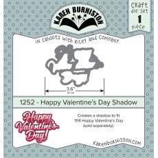 Karen Burniston Die Set - Happy Valentines Day Shadow 1252