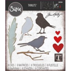 Sizzix Thinlits Die Set 8PK - Vault Lovebirds