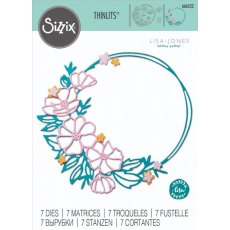 Sizzix Thinlits Die Set 7PK- Floral Round