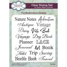 Creative Expressions Taylor Made Journals The Bookmakers 6 in x 8 in Clear Stamp Set