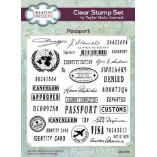Creative Expressions Taylor Made Journals Passport 6 in x 8 in Clear Stamp Set
