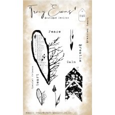 Tracy Evans Branched Heart (A6 stamp) TE6