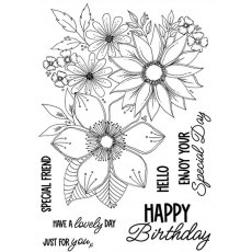 Julie Hickey Designs - Julie's Hand Picked Blossoms & Blooms A5 Stamp Set JH1078