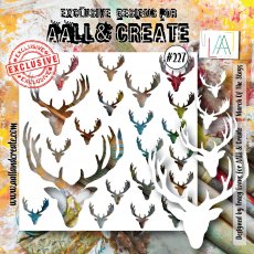 Aall & Create 6"X6" STENCIL - MARCH OF THE STAGS #227