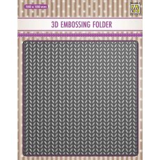 Nellie Snellen Background 3D Embossing Folder - Knitting EF3D082