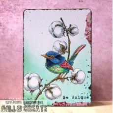 Aall & Create A6 STAMP SET - COTTON TWITTERER #1147