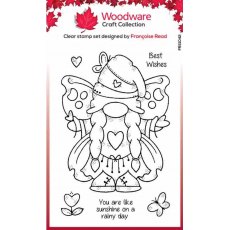 Woodware Clear Singles Butterfly Norma 4 in x 6 in Stamp Set FRS1042