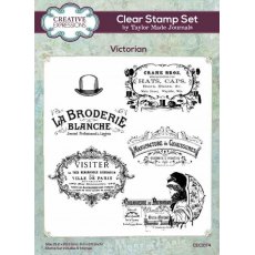 Creative Expressions Taylor Made Journals Victorian 6 in x 8 in Clear Stamp Set