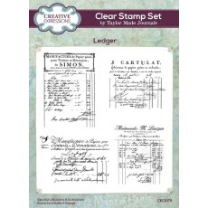 Creative Expressions Taylor Made Journals Ledger 6 in x 8 in Clear Stamp Set