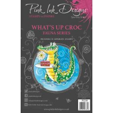 Pink Ink Designs What’s Up Croc 6 in x 8 in Clear Stamp Set
