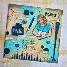 Creative Expressions Jane Davenport Always Thinking 6 in x 8 in Clear Stamp Set