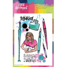 Creative Expressions Jane Davenport Always Thinking 6 in x 8 in Clear Stamp Set