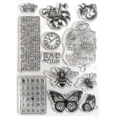 Elizabeth Craft Designs Clear Stamp Love & Roses CS351
