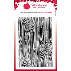 Woodware Clear Singles Woodgrain 4 in x 6 in Stamp Set