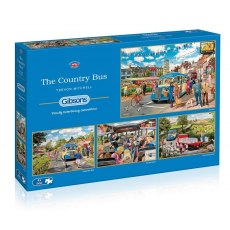 Gibson The Country Bus 4 x 500 Piece Jigsaw Puzzle G5037