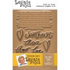Leonie Pujol All the Love A6 Rubber Stamp Set