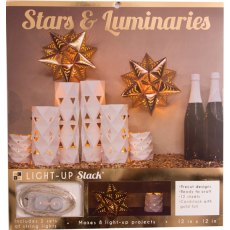 Creative Expressions DCWV 12&quot;x12&quot; Light Up Stack-Stars and Luminaries - Was &pound;16.96